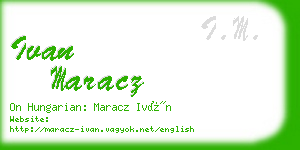 ivan maracz business card